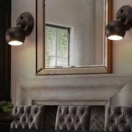 Loft Kreatywna lampa ścienna z kutego żelaza Przywracanie starożytnych sposobów oświetlenia