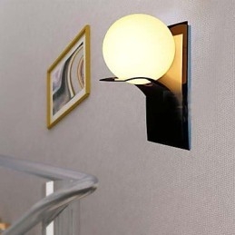 Lampa ścienna do łazienki Nowoczesna kula metalowa szkło galwanizowane