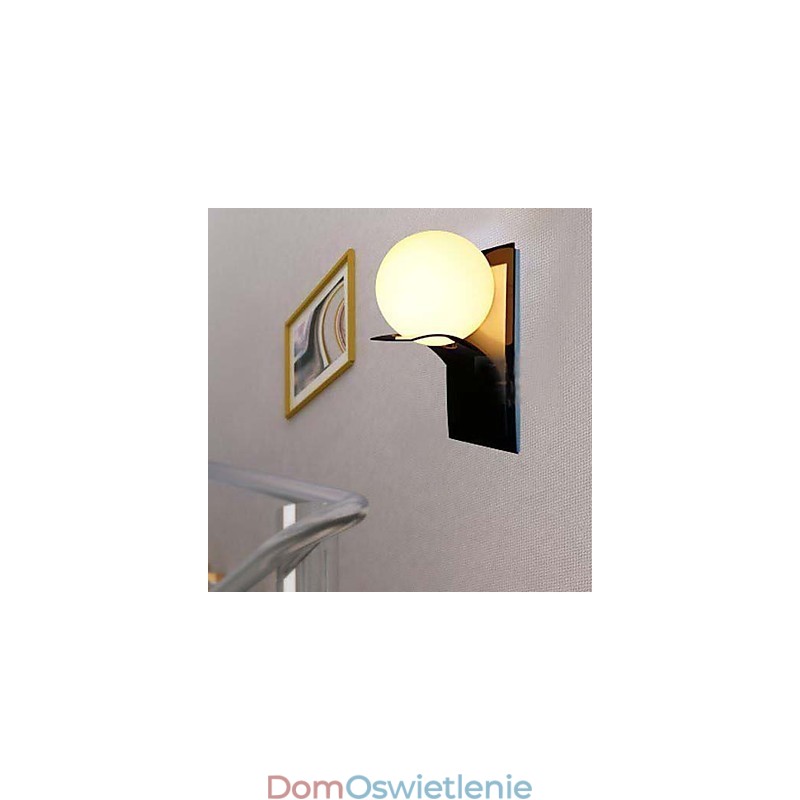 Lampa ścienna do łazienki Nowoczesna kula metalowa szkło galwanizowane