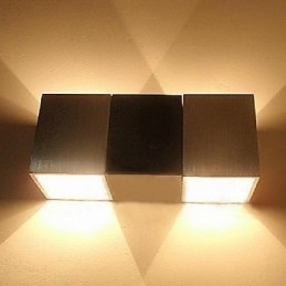 Miniaturowe lampy ścienne montowane na płasko, nowoczesne, współczesne, metalowe