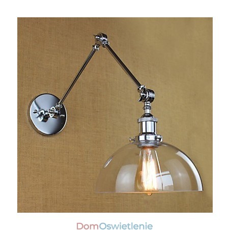 Teleskopowa lampa ścienna retro ze szkła chromowanego Teleskopowa lampa ścienna retro ze szkła chromowanego