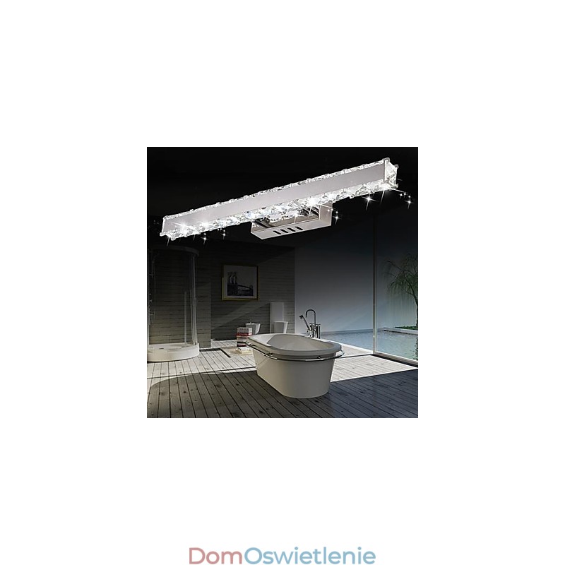 Kryształowe oświetlenie łazienkowe nowoczesne współczesne metalowe