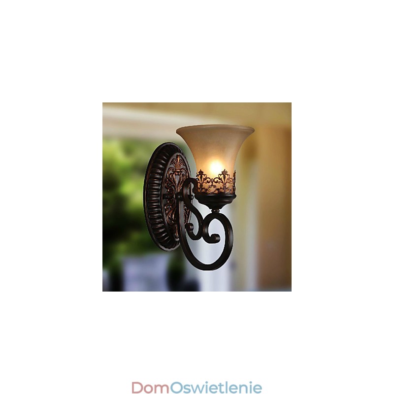 Lampy ścienne Vintage 1 światło z żywicą Klosz szklany Sypialnia Salon Korytarz Oświetlenie