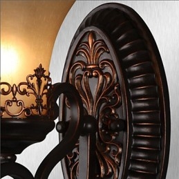 Lampy ścienne Vintage 1 światło z żywicą Klosz szklany Sypialnia Salon Korytarz Oświetlenie