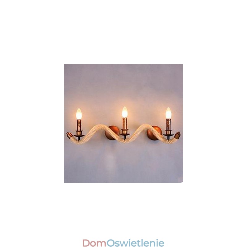 Zakontraktowana lampa balkonowa schodowa skręcona lina ścienna