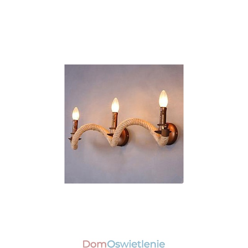 Zakontraktowana lampa balkonowa schodowa skręcona lina ścienna