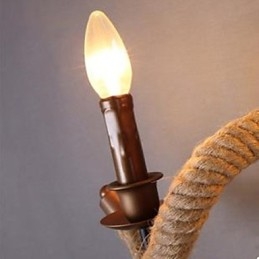 Zakontraktowana lampa balkonowa schodowa skręcona lina ścienna