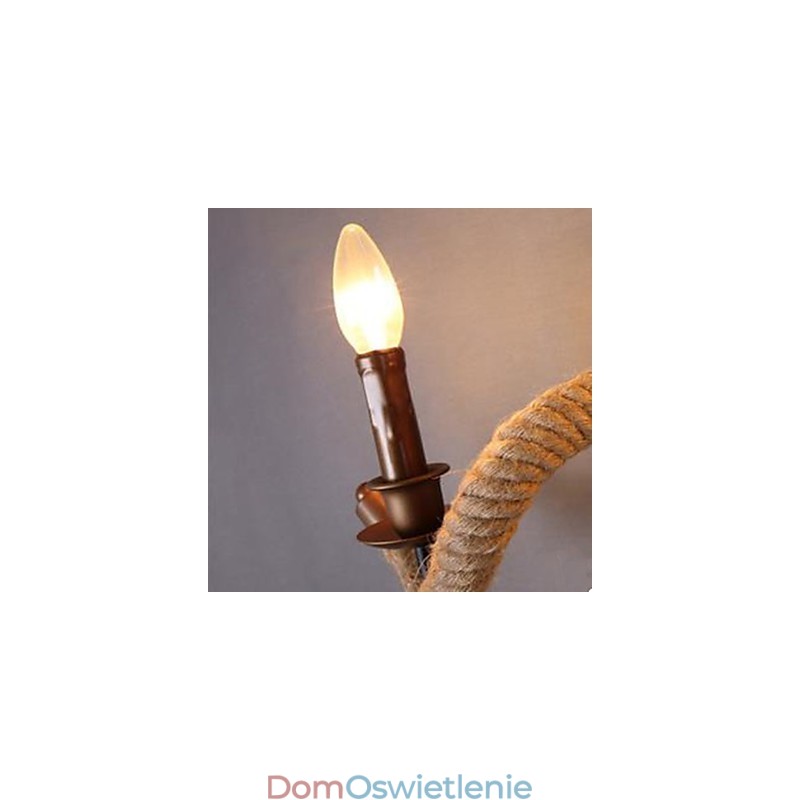 Zakontraktowana lampa balkonowa schodowa skręcona lina ścienna