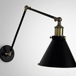 Industrial Nostalgia Personality Loft Czarny Parasol Sekcja Podwójna Ścienna Lampa