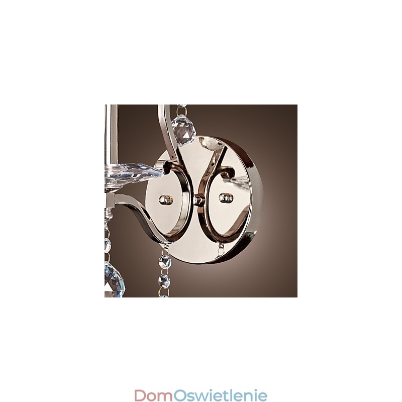Kryształowe lampy ścienne w kształcie świecy nowoczesne współczesne metalowe