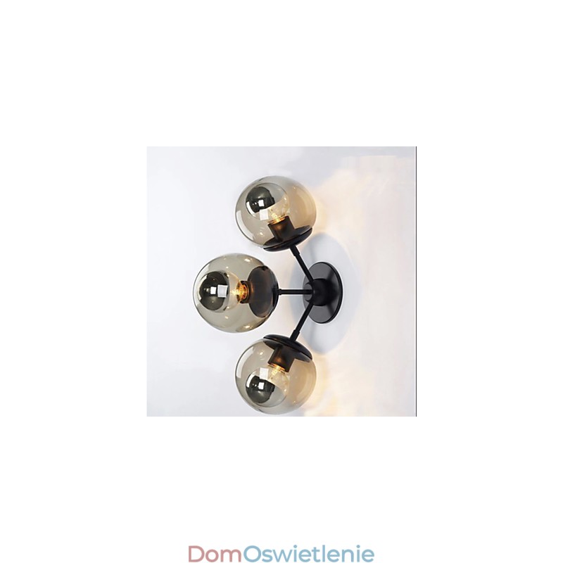 Kinkiety szklane kule 3 światła zewnętrzne wewnętrzne kinkiety rustykalne domek metalowy