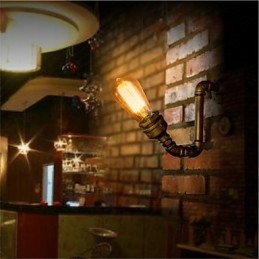 Amerykańska wioska Loft Industrial Edison Style Vintage Kinkiet Lampa Retro Lampa wodna Kinkiet