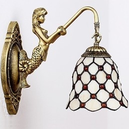 Europejskie Kontraktowe Wiejskie Kreatywne Kute Żelazne Lampy Ścienne Szklane Światła