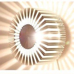 Wbudowana okrągła lampa ścienna z projekcją aluminiową w kształcie słonecznika