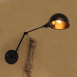 Styl industrialny Retro Podwójne długie ramię Prosta osobowość Ills Lampka nocna Jadalnia Dekoracyjna kinkiet ścienny