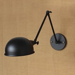 Styl industrialny Retro Podwójne długie ramię Prosta osobowość Ills Lampka nocna Jadalnia Dekoracyjna kinkiet ścienny