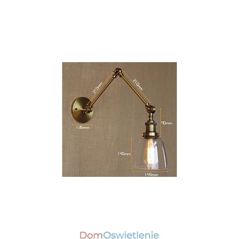 Retro Vintage RACK Sypialnia Lampka nocna Ekskluzywny hotelowy hol Dekorowany antyczny brąz Kinkiet ścienny