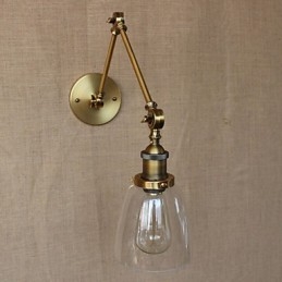 Retro Vintage RACK Sypialnia Lampka nocna Ekskluzywny hotelowy hol Dekorowany antyczny brąz Kinkiet ścienny
