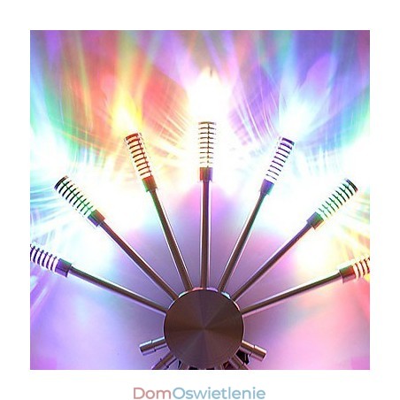 Nowoczesna lampa ścienna z rozpraszającym światło wzorem w 7 kierunkach, kształt wachlarza