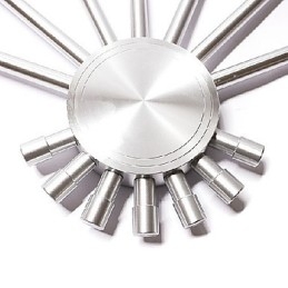 Nowoczesna lampa ścienna z rozpraszającym światło wzorem w 7 kierunkach, kształt wachlarza