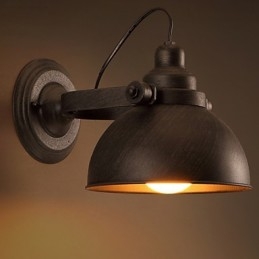 Loft Wrought Iron Pot Kreatywne lampy ścienne w stylu vintage