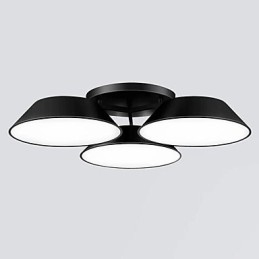 Montaż na płasko 3 światła Metal Akryl Prosty Nowoczesny