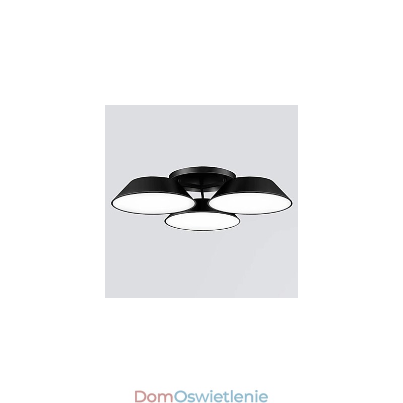 Montaż na płasko 3 światła Metal Akryl Prosty Nowoczesny