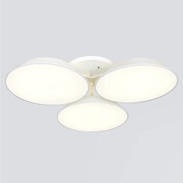 Montaż na płasko 3 światła Metal Akryl Prosty Nowoczesny