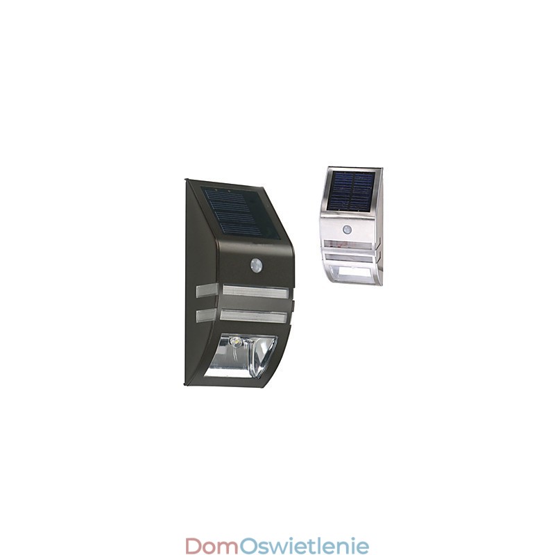 Solarna biała lampa ścienna z czujnikiem ruchu PIR