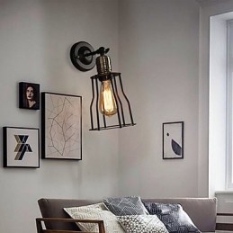 Kreatywna głowa łóżka lampa ścienna z tytanu metalowego