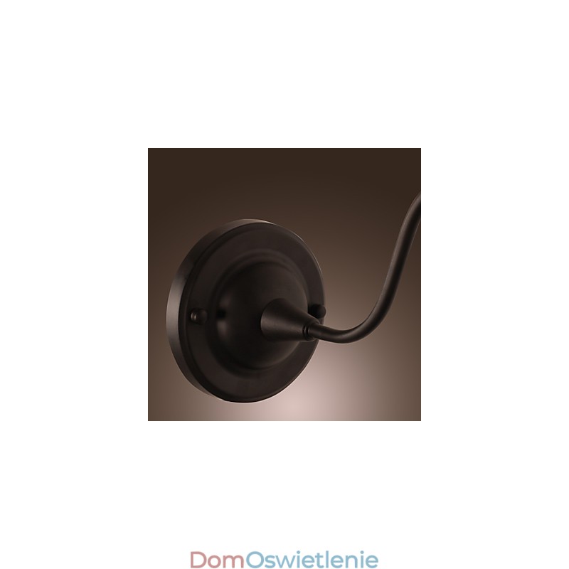 Artystyczna lampa ścienna z kloszem i uchwytem metalowym w stylu retro