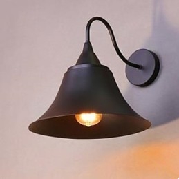 Amerykańska lampa ścienna z żelaznym kapturkiem w stylu country Lampa ścienna z kutego żelaza Archaizuj Przywracanie starożytnych sposobów