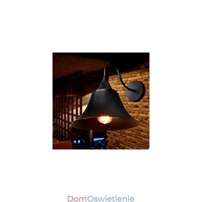 Amerykańska lampa ścienna z żelaznym kapturkiem w stylu country Lampa ścienna z kutego żelaza Archaizuj Przywracanie starożytnych sposobów