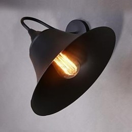 Amerykańska lampa ścienna z żelaznym kapturkiem w stylu country Lampa ścienna z kutego żelaza Archaizuj Przywracanie starożytnych sposobów