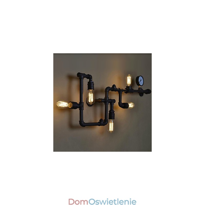 Kinkiety ścienne 5 świateł rura wodna żelazo styl mini styl industrialny rustykalny metal