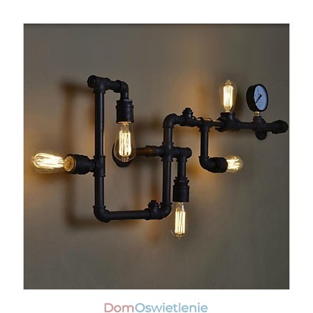 Kinkiety ścienne 5 świateł rura wodna żelazo styl mini styl industrialny rustykalny metal Kinkiety ścienne 5 świateł rura wodna żelazo styl mini styl industrialny rustykalny metal