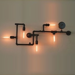 Kinkiety ścienne 5 świateł rura wodna żelazo styl mini styl industrialny rustykalny metal