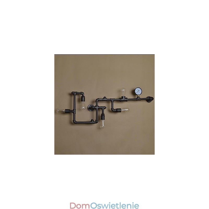 Kinkiety ścienne 5 świateł rura wodna żelazo styl mini styl industrialny rustykalny metal