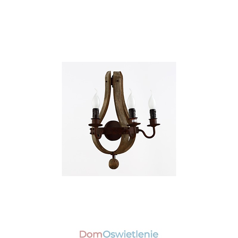 Antyczny amerykański rustykalny drewniany ścienny lampa beczka na wino lampa do salonu i sypialni
