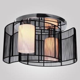Lampa sufitowa nowoczesny design 2 światła czarny