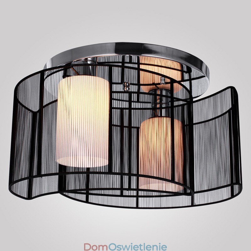 Lampa sufitowa nowoczesny design 2 światła czarny