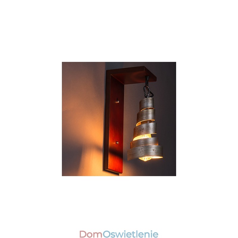 Antyczne kinkiety drewniane 1 światło