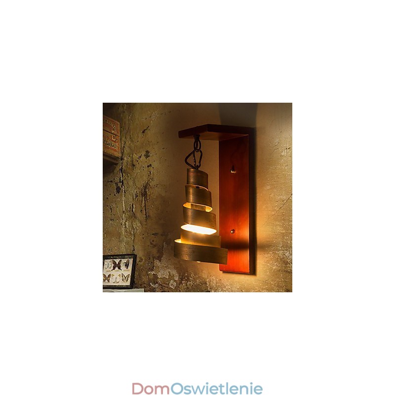 Antyczne kinkiety drewniane 1 światło