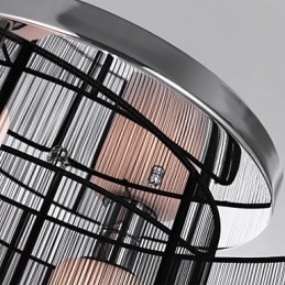 Lampa sufitowa nowoczesny design 2 światła czarny