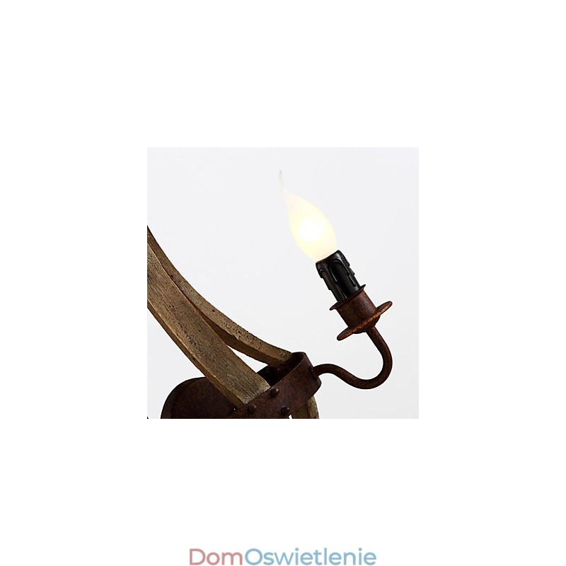 Kinkiety ścienne w stylu miniaturowym Rustykalny domek z drewna bambusowego