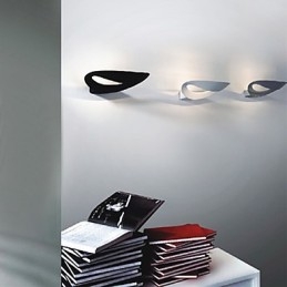 Artystyczna lampa ścienna z 1 światłem w kolorze czarnym i białym