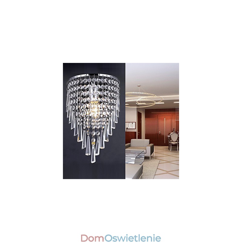 Elegancki kryształowy kinkiet z 1 światłem