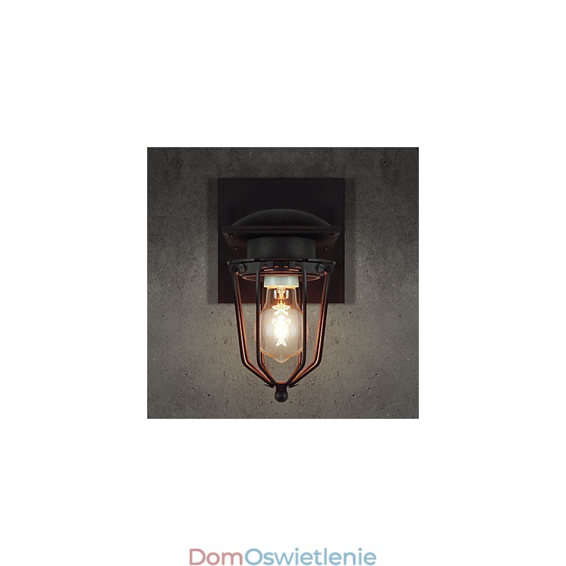 Retro kute kinkiety pojedyncza głowica antyczna lampa ścienna wspomnienie lampy Loft amerykański żelazo vintage małe klatki kinkiet