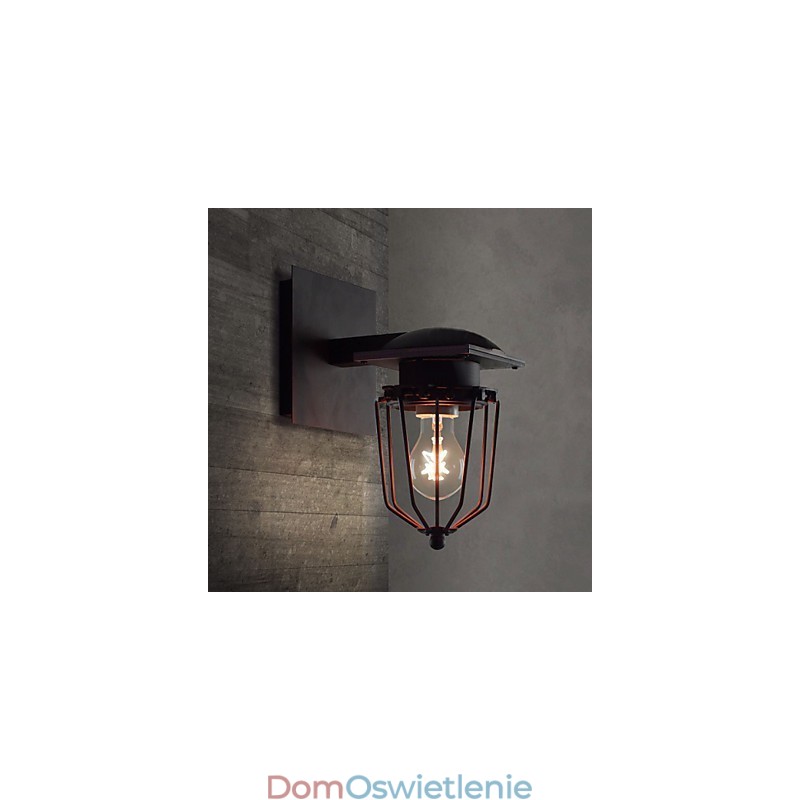 Retro kute kinkiety pojedyncza głowica antyczna lampa ścienna wspomnienie lampy Loft amerykański żelazo vintage małe klatki kinkiet