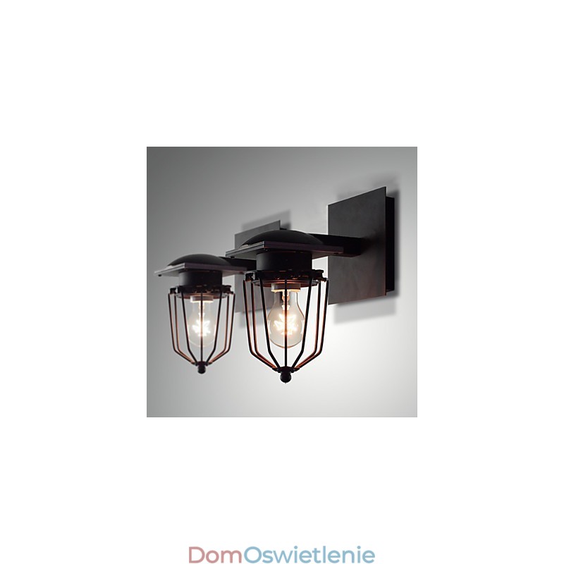 Retro kute kinkiety pojedyncza głowica antyczna lampa ścienna wspomnienie lampy Loft amerykański żelazo vintage małe klatki kinkiet